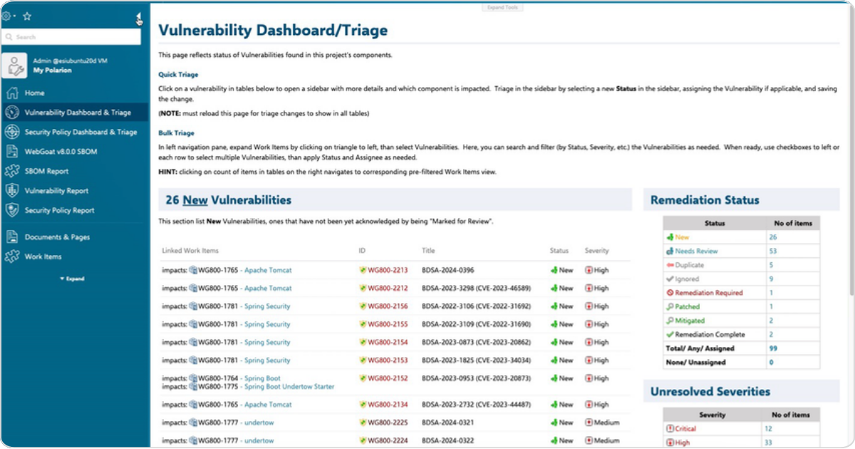 Vulnerability Dashboard & Triage